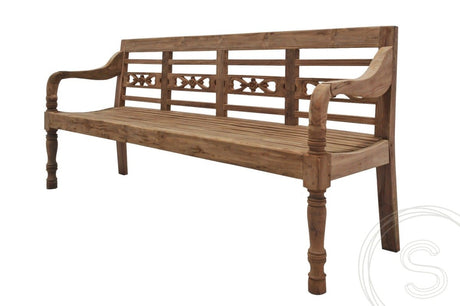 Teakholz Bahnhofsbank 4 Sitzer - Souren Furniture (CH)