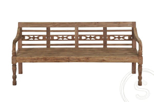 Teakholz Bahnhofsbank 4 Sitzer - Souren Furniture (CH)
