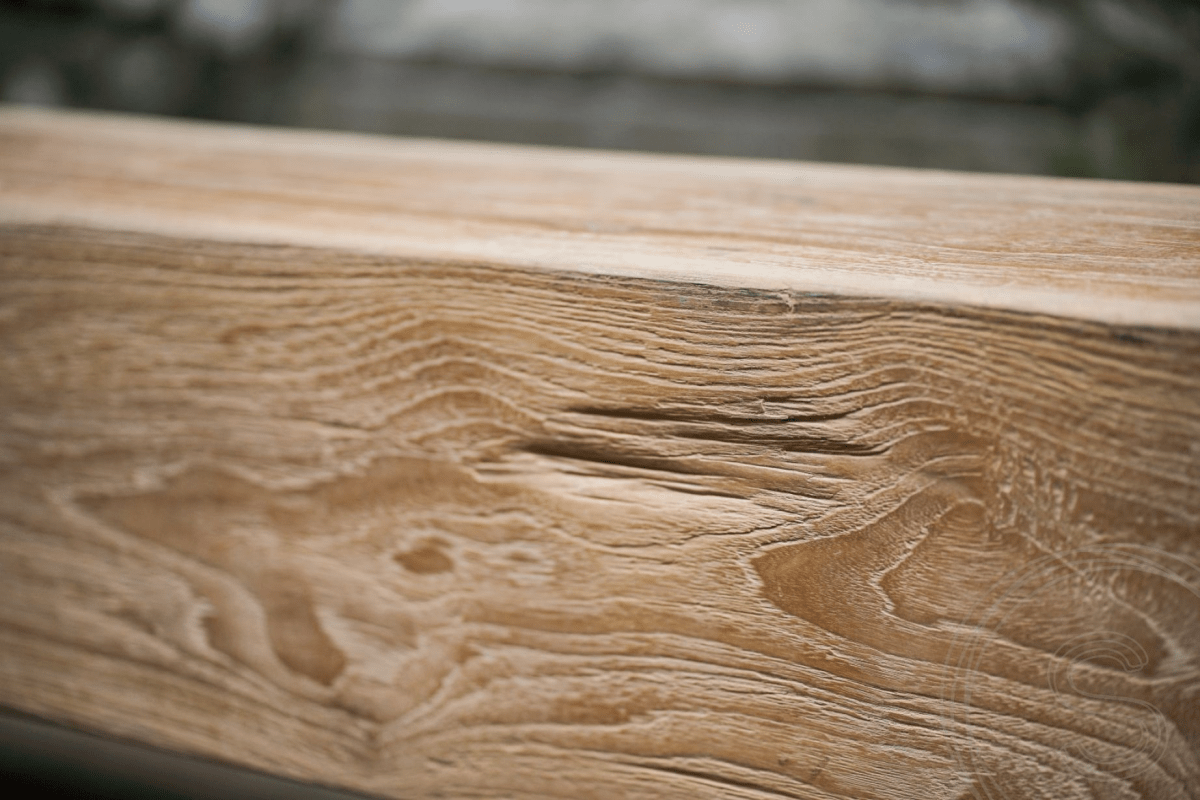 Teakholz Balkenbank mit Stahl 265 cm - Souren Furniture (CH)