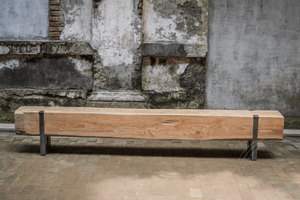 Teakholz Balkenbank mit Stahl 265 cm - Souren Furniture (CH)