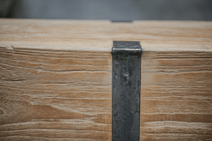 Teakholz Balkenbank mit Stahl 265 cm - Souren Furniture (CH)