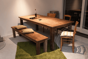 Teakholz Bank 140cm Altholz - Souren Furniture (CH)