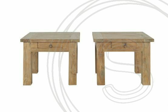 Teakholz Beistelltisch 60x60 cm Altholz - Souren Furniture (CH)