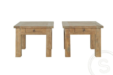Teakholz Beistelltisch 60x60 cm Altholz - Souren Furniture (CH)