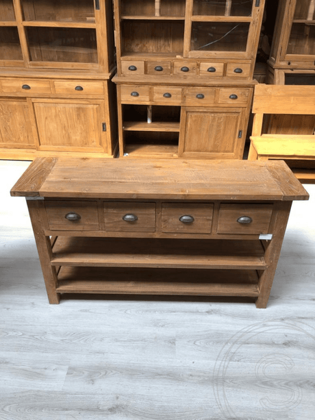 Teakholz Beistelltisch Altholz 140 cm - Souren Furniture (CH)