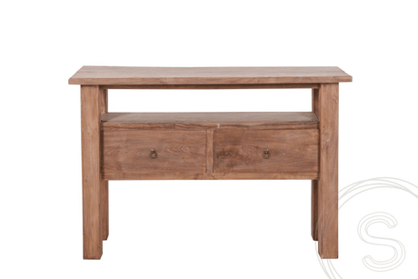 Teakholz Beistelltisch Rustikal - Souren Furniture (CH)