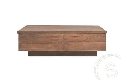 Teakholz Blok Couchtisch 110x70cm - Souren Furniture (CH)