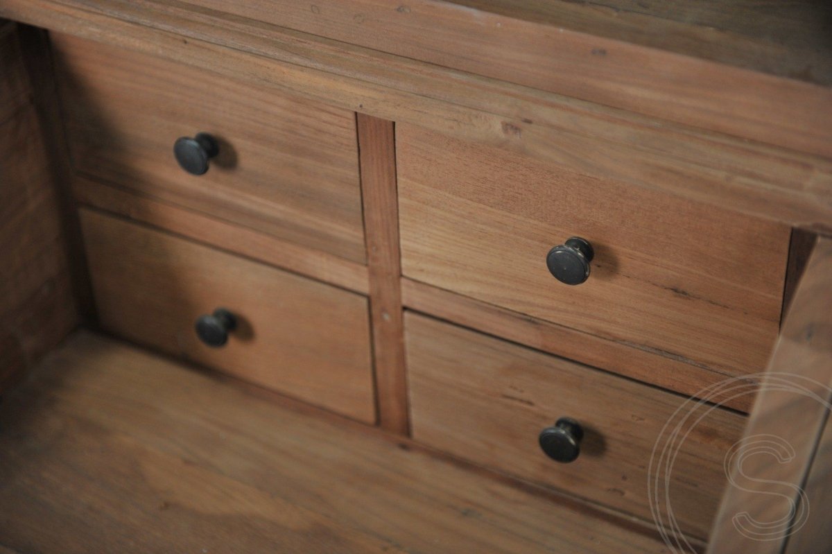 Teakholz Buffettschrank 160cm runden Klappen - Souren Furniture (CH)