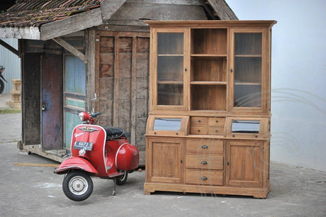 Teakholz Buffettschrank 160cm runden Klappen - Souren Furniture (CH)