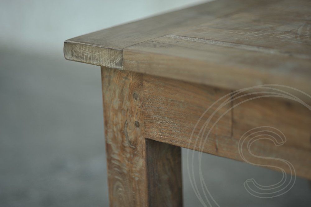 Teakholz Couchtisch mit Schubladen 120 x 80 Altholz - Souren Furniture (CH)