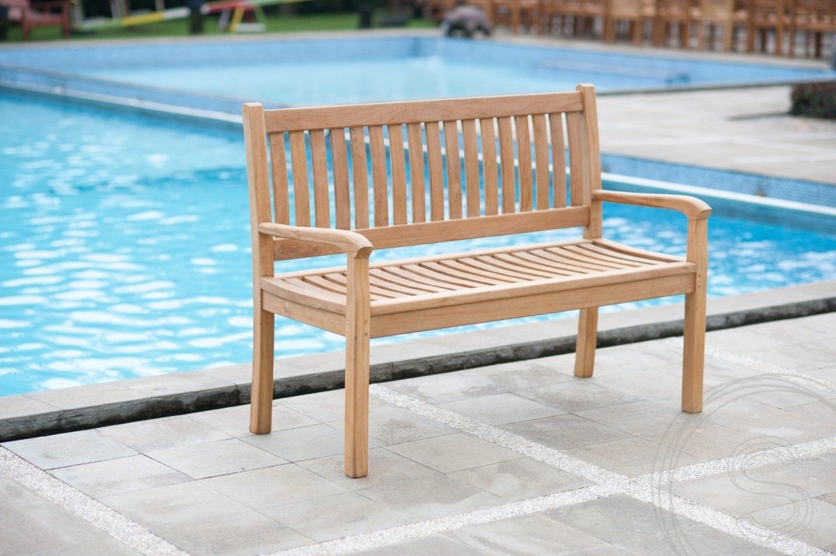 Teakholz Gartenbank 130 cm Beaufort - Souren Furniture (CH)