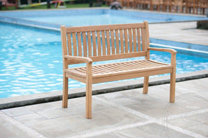 Teakholz Gartenbank 130 cm Beaufort - Souren Furniture (CH)