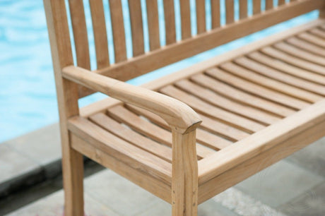 Teakholz Gartenbank 130 cm Beaufort - Souren Furniture (CH)