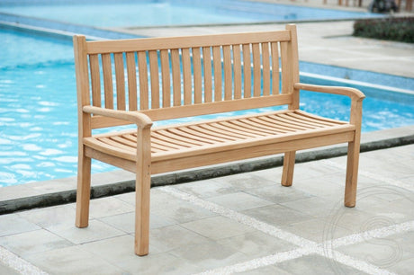 Teakholz Gartenbank 150 cm Beaufort - Souren Furniture (CH)