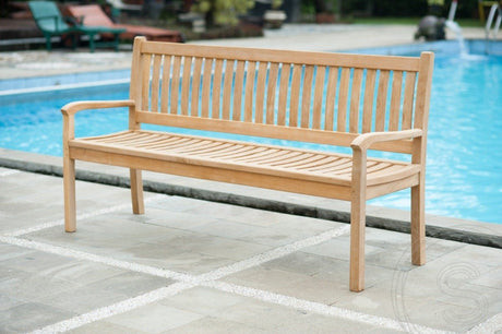 Teakholz Gartenbank 180 cm Beaufort - Souren Furniture (CH)