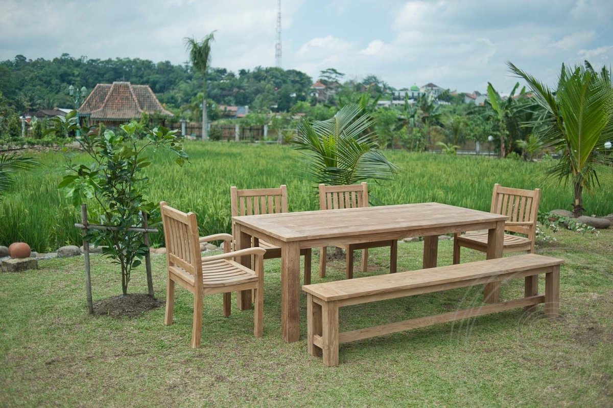 Teakholz Gartenbank 220cm - Souren Furniture (CH)