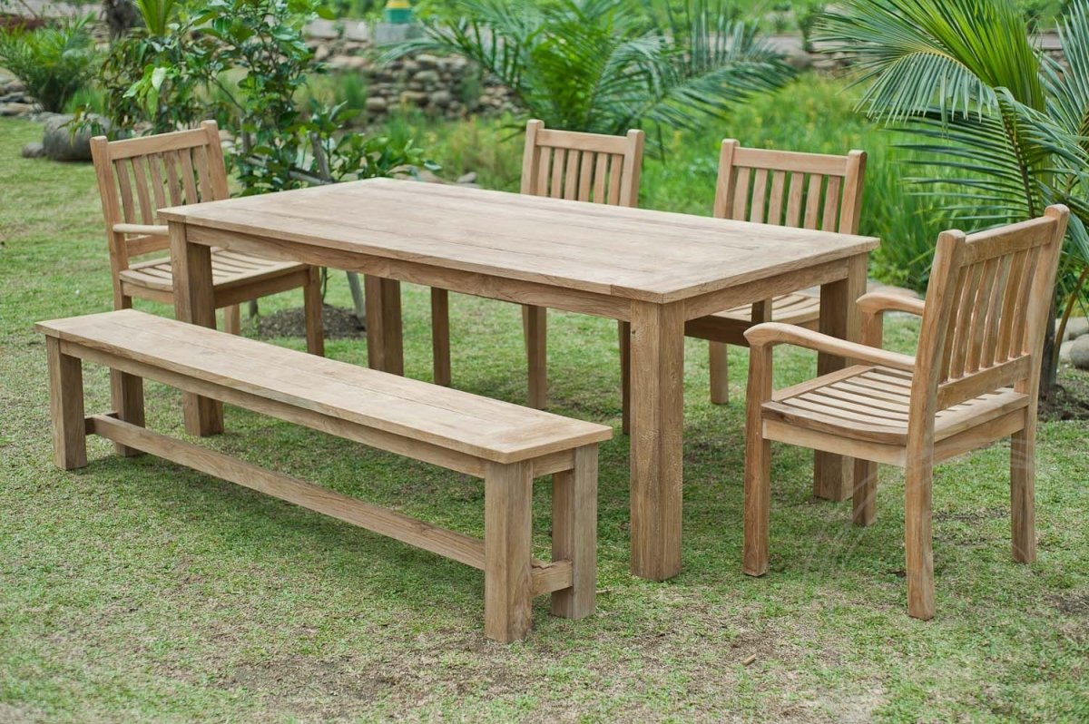 Teakholz Gartenbank 220cm - Souren Furniture (CH)