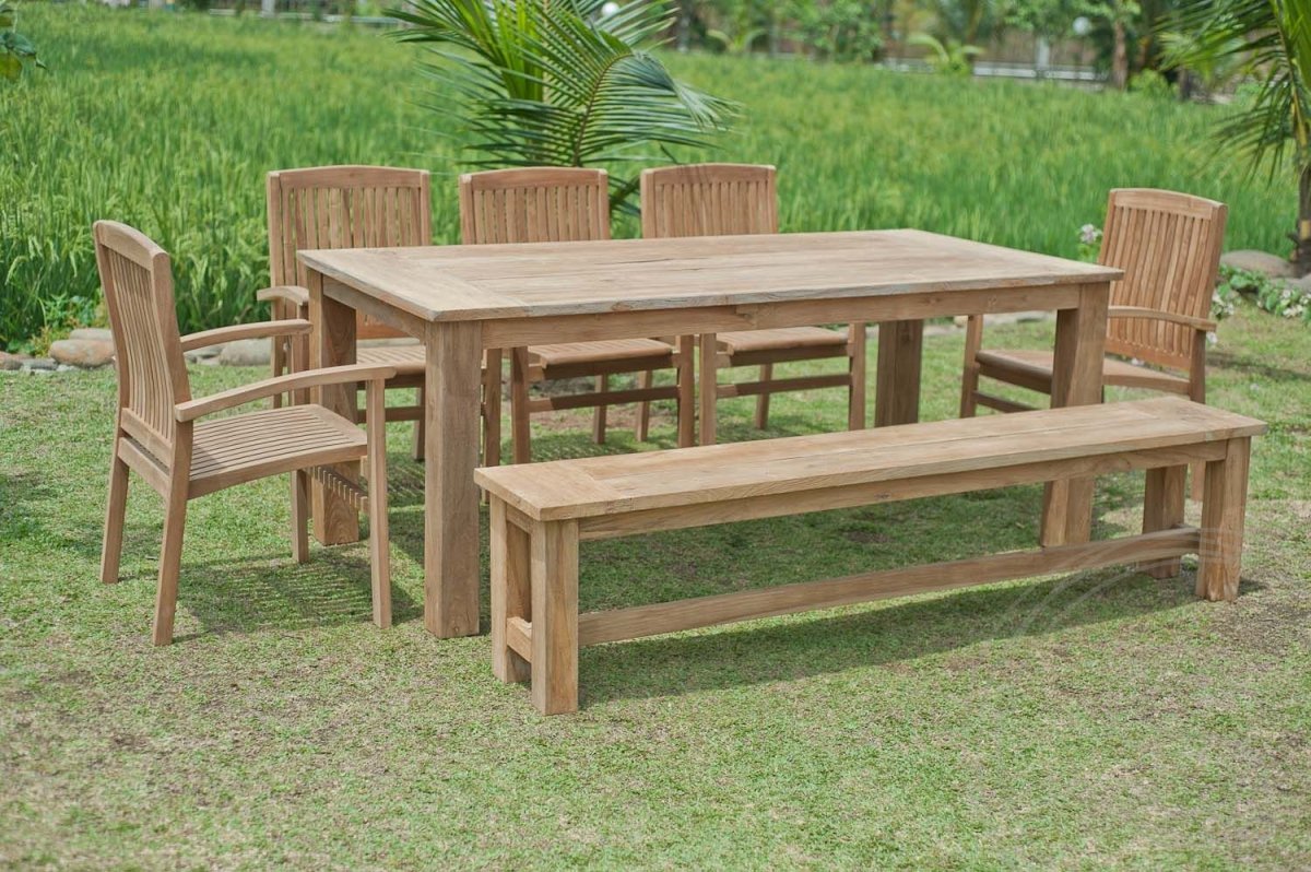 Teakholz Gartenbank 220cm - Souren Furniture (CH)