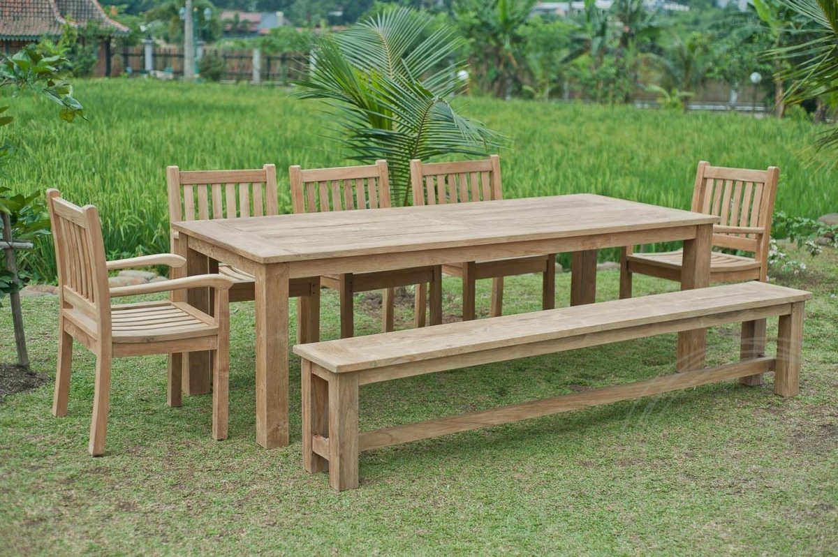 Teakholz Gartenbank 240 cm - Souren Furniture (CH)