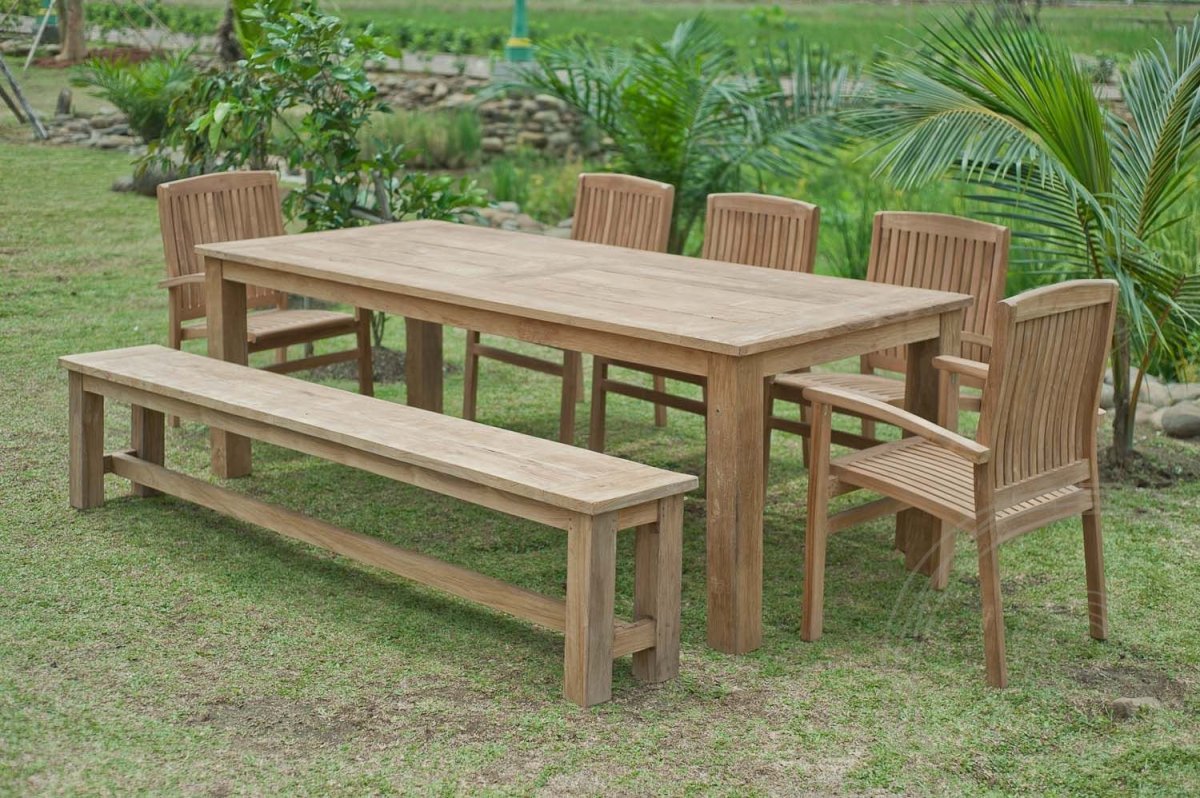 Teakholz Gartenbank 240 cm - Souren Furniture (CH)