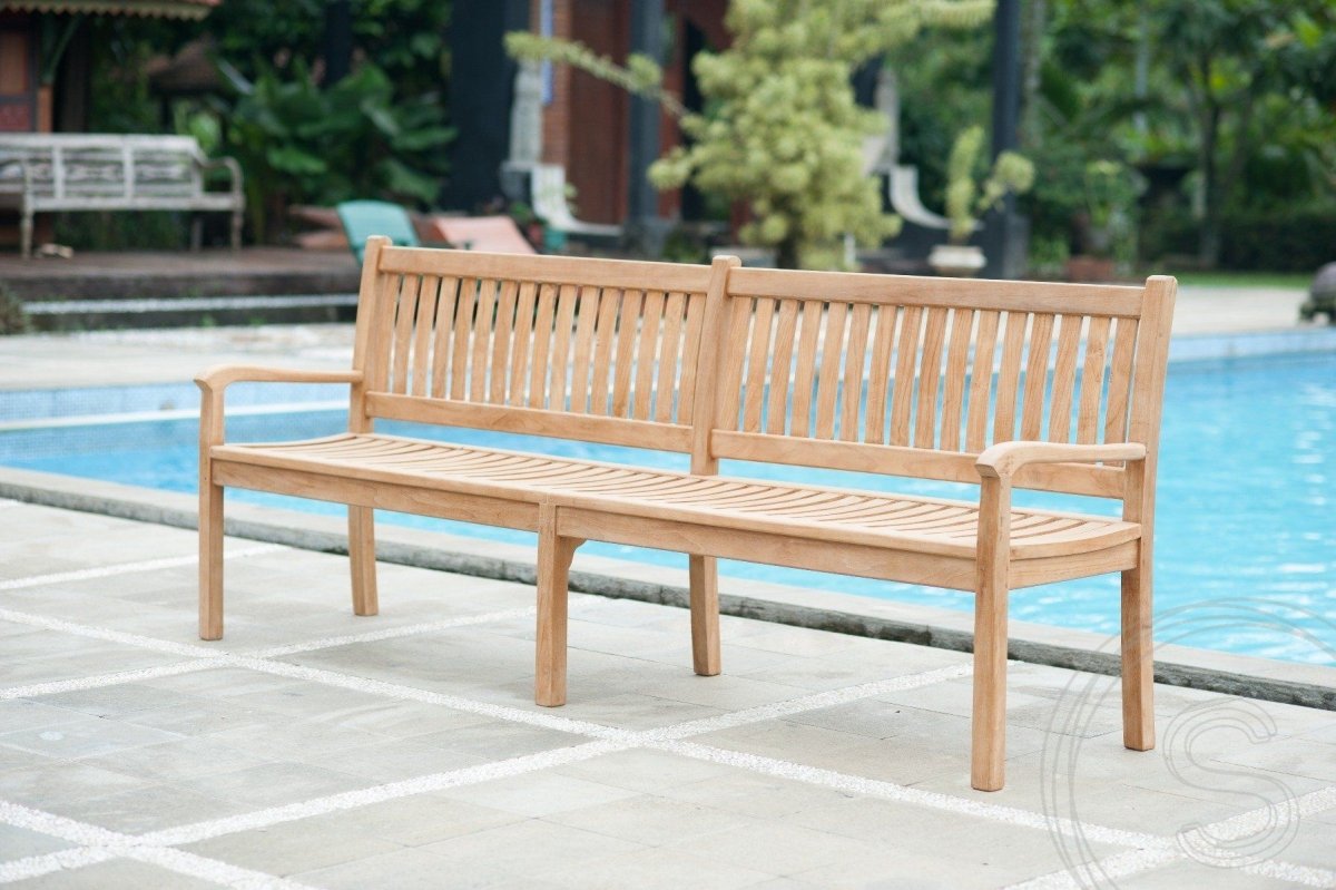 Teakholz Gartenbank 240cm Beaufort - Souren Furniture (CH)