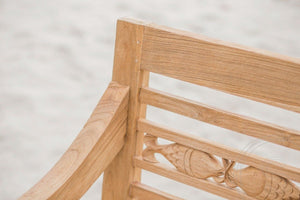 Teakholz Gartenbank Fish 240 cm - Souren Furniture (CH)