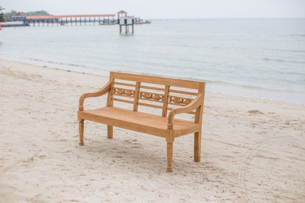 Teakholz Gartenbank Fish 3 Sitzer - Souren Furniture (CH)
