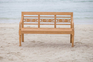 Teakholz Gartenbank Fish 3 Sitzer - Souren Furniture (CH)