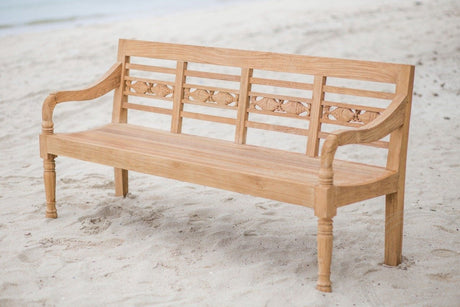 Teakholz Gartenbank Fish für 4 Personen - Souren Furniture (CH)