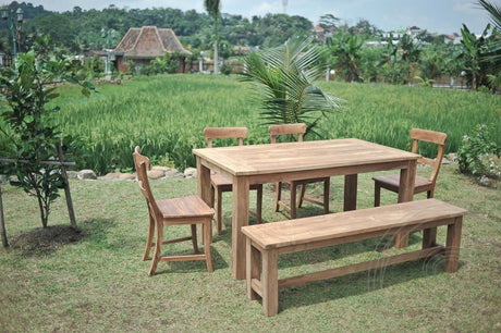 Teakholz Gartentisch 140 x 80 - Souren Furniture (CH)