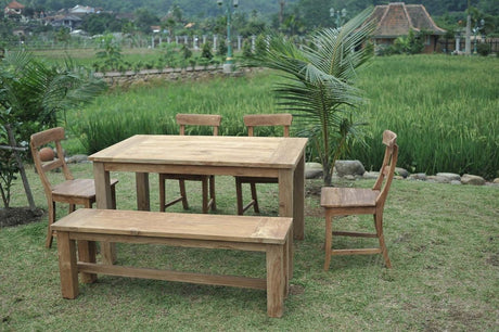 Teakholz Gartentisch 140 x 80 - Souren Furniture (CH)