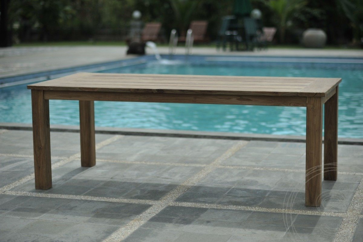 Teakholz Gartentisch 180x90 cm - Souren Furniture (CH)