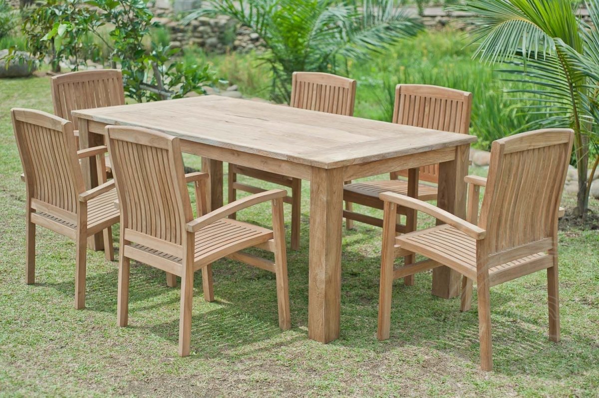 Teakholz Gartentisch 200 x 100 cm - Souren Furniture (CH)