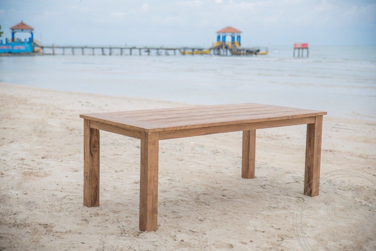 Teakholz Gartentisch 200 x 90 - Souren Furniture (CH)