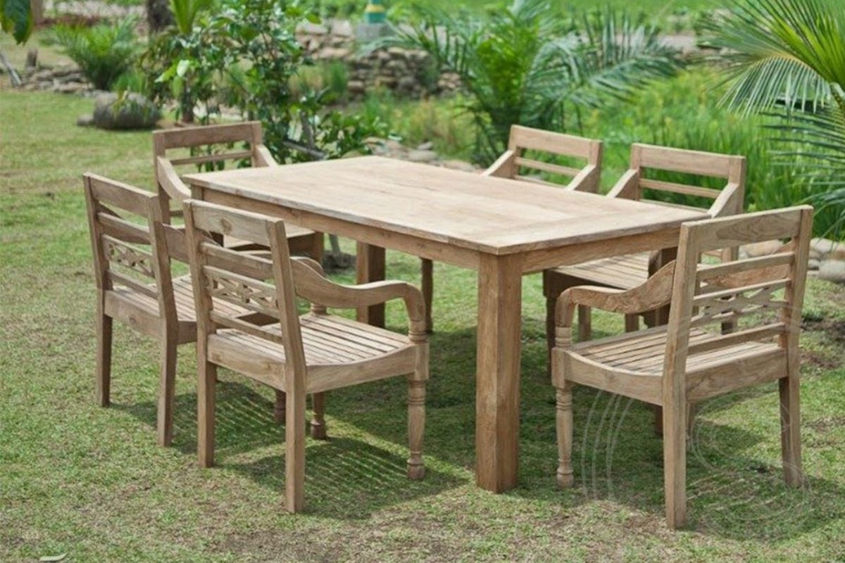 Teakholz Gartentisch 200 x 90 - Souren Furniture (CH)