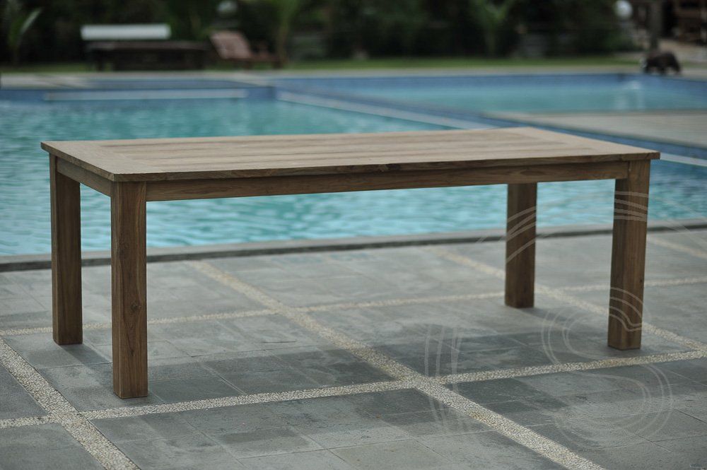 Teakholz Gartentisch 220 x 100 cm - Souren Furniture (CH)