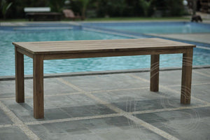 Teakholz Gartentisch 220 x 100 cm - Souren Furniture (CH)
