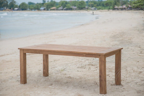 Teakholz Gartentisch 220 x 100 cm - Souren Furniture (CH)