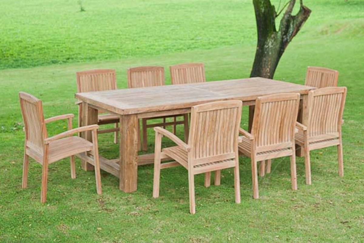Teakholz Gartentisch 250x100 Mammut - Souren Furniture (CH)