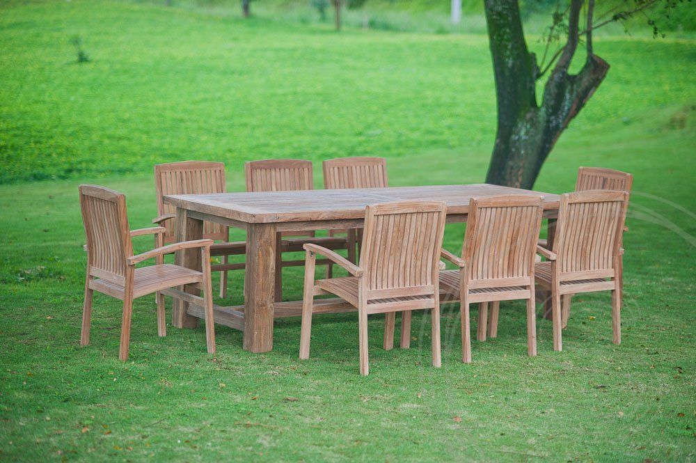Teakholz Gartentisch 250x100 Mammut - Souren Furniture (CH)
