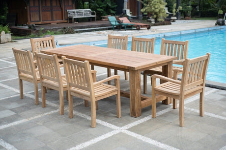Teakholz Gartentisch 250x100 Mammut - Souren Furniture (CH)