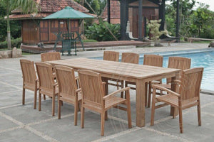 Teakholz Gartentisch 280 x 100 cm - Souren Furniture (CH)