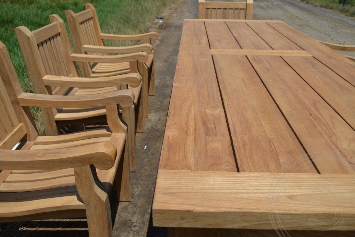 Teakholz Gartentisch 300x100 Mammut - Souren Furniture (CH)