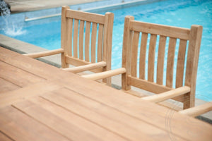 Teakholz Gartentisch 300x100 Mammut - Souren Furniture (CH)