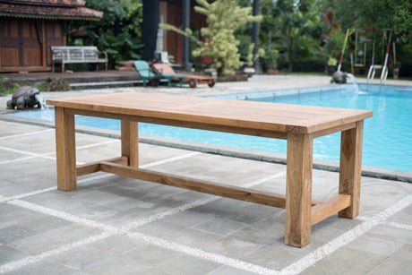 Teakholz Gartentisch 300x100 Mammut - Souren Furniture (CH)