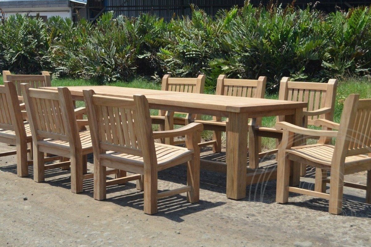 Teakholz Gartentisch 300x100 Mammut - Souren Furniture (CH)