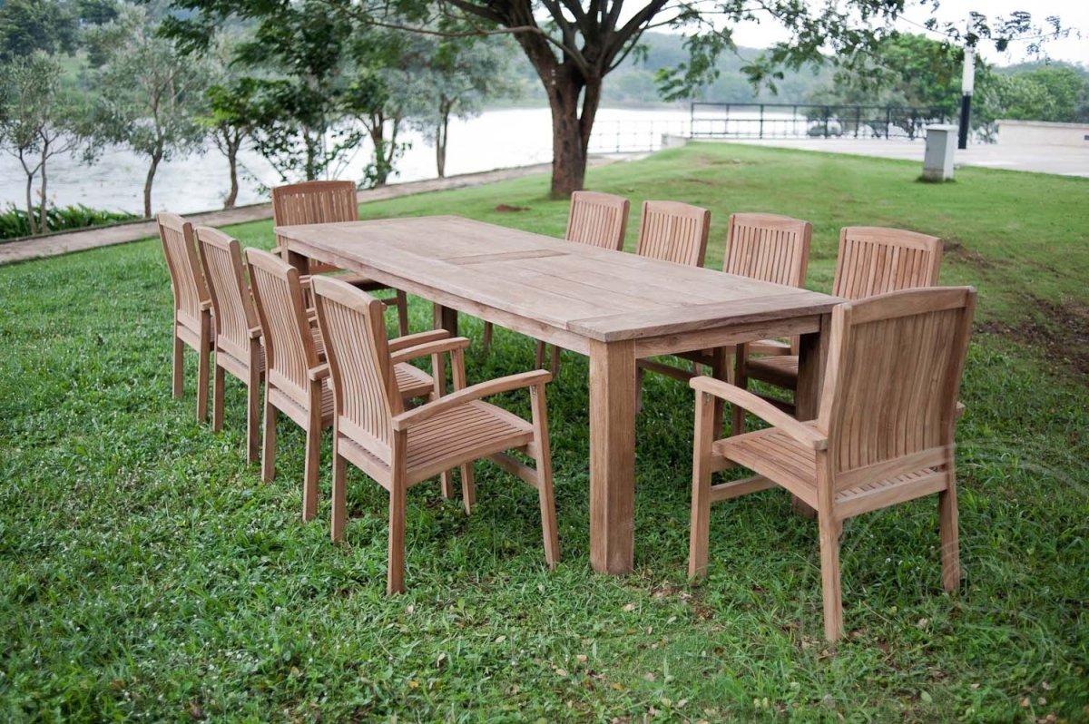 Teakholz Gartentisch 300x120 cm - Souren Furniture (CH)
