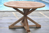 Teakholz Gartentisch rund 180 cm Cross - Souren Furniture (CH)