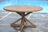 Teakholz Gartentisch rund 180 cm Cross - Souren Furniture (CH)