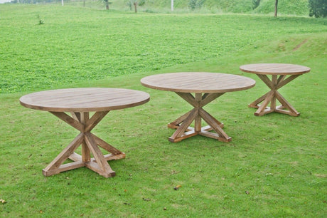 Teakholz Gartentisch rund 180 cm Cross - Souren Furniture (CH)